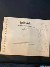 Lucille Ball Paper Doll Coloring Book by Ralph Hodgdon , SIGNED BY ARTIST 1994