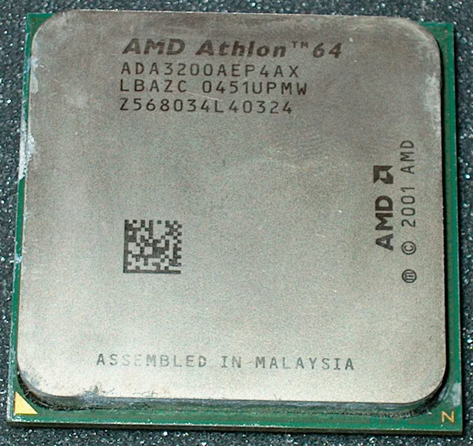 PROCESADOR AMD ATHLON 64 3200+ 2,2 GHZ, ADA3200AEP4AX, SOCKET 754, VENDEDOR DE EE. UU. Foto 1 de 2