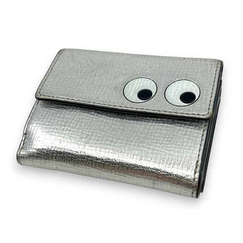 Cartera Anya Hindmarch Eyes Mini Triple Plateada RARA Auténtica - Imagen 22 de 23