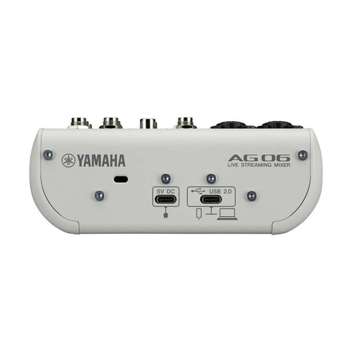 Yamaha AG06MK2 6-Channel Live Streaming USB Audio Interface Mixer, White - Picture 3 of 3