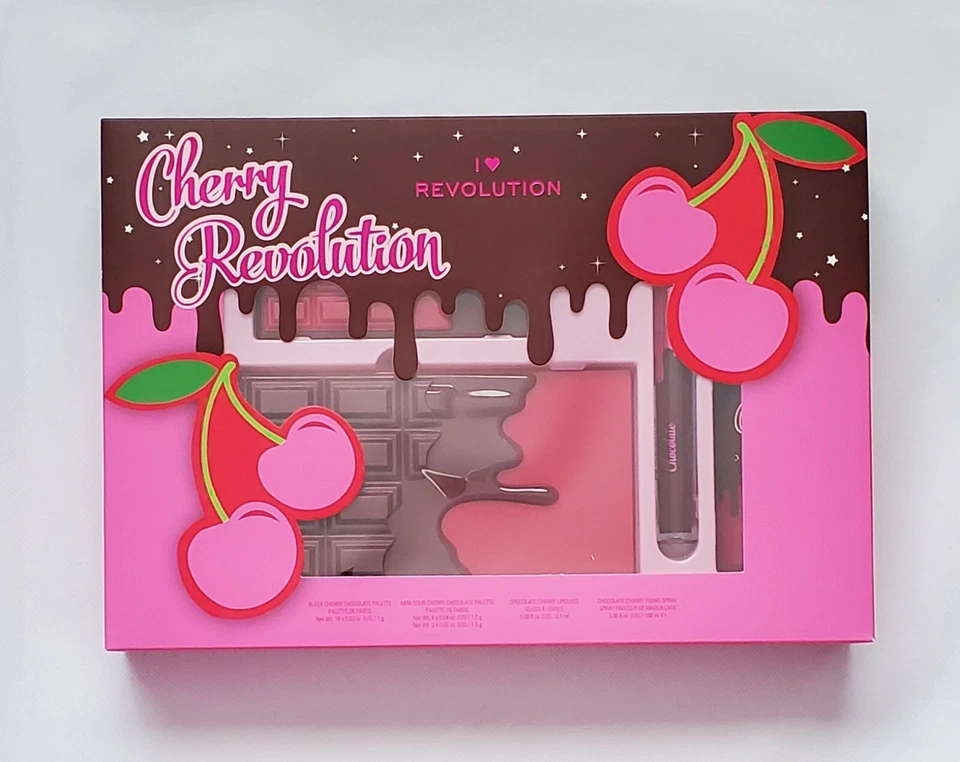 I Heart Revolution Chocolate Cherry 4Pc Gift Set: 2 Palettes, 1 Lipgloss, 1Spray - Image 3 of 4