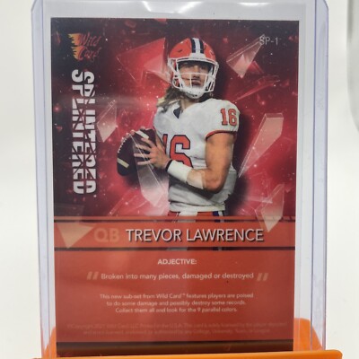 Trevor Lawrence SP 29/50 Rare Alumination Wild Card Red Cracked