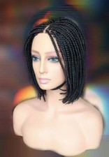 Short Box Braided Hair Synthetic Twist Braids Wig Soft Glueless for Black Women