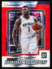 2021-22 Donruss Optic Zion Williamson Elite Dominators Red Pulsar Prizm #1