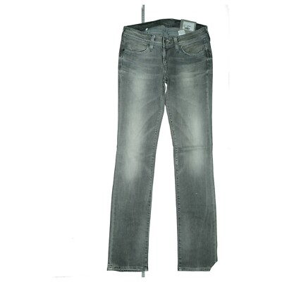 Pepe Jeans Diva Damen Stretch Hose Low Waist Straight Leg 30/34 W30 L34 Grau Neu