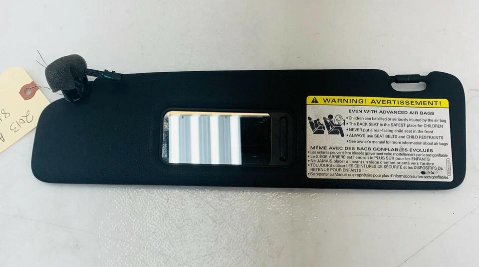 Viseira solar esquerda driver 10-16 Audi A5 Quattro couro preto fabricante de equipamento original 8H0857551B - Imagem 2 de 4