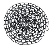  100 x 10 ft. Hobby/Craft Oblong Decorator Steel Chain, Black, 0.087"