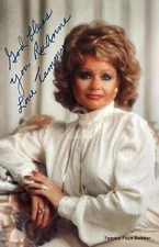 Tammy Faye Bakker -- Signed Vintage Photo Postcard Copy