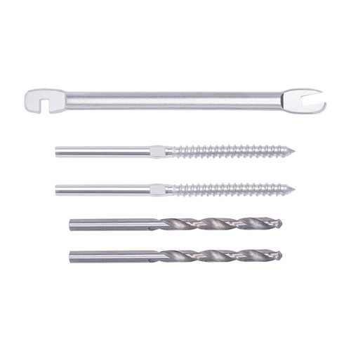 1/8" Cable Railing T316 Stainless Steel Swage Lag Screw Stud Thread Fitting Kit - Picture 32 of 34