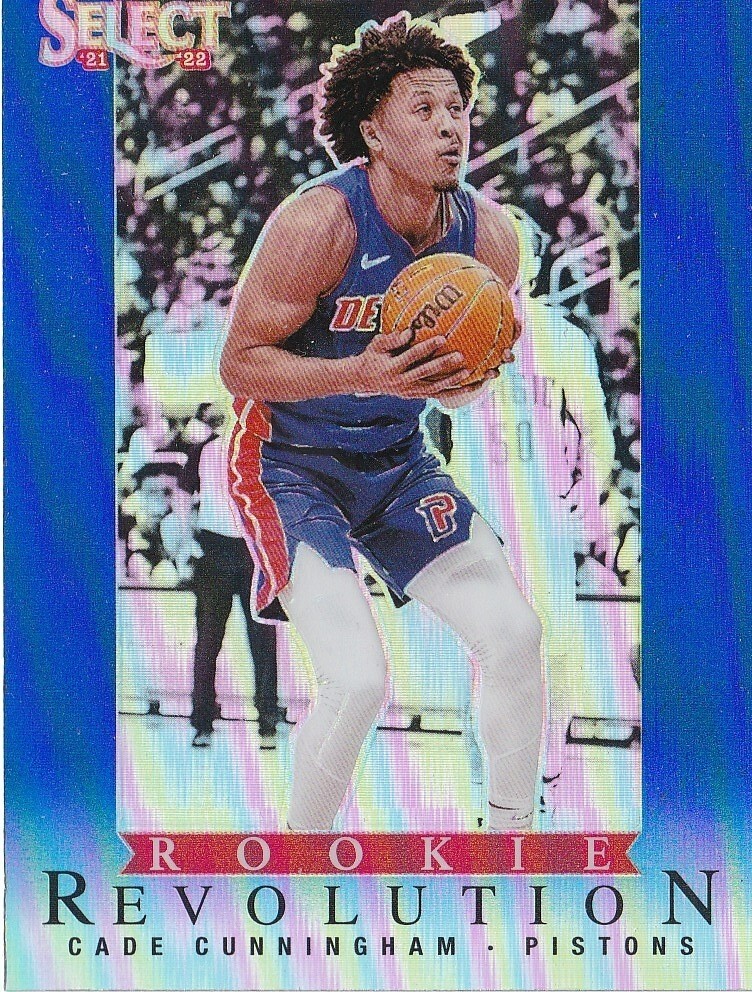 CADE CUNNINGHAM ROOKIE REVOLUTION BLUE RC SELECT NBA 2021-22 ROOKIE DETROIT
