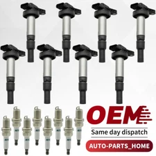 8X Ignition Coil +8X Iridium Spark Plug OEM for Land Rover Jaguar V8 UF519 UF533