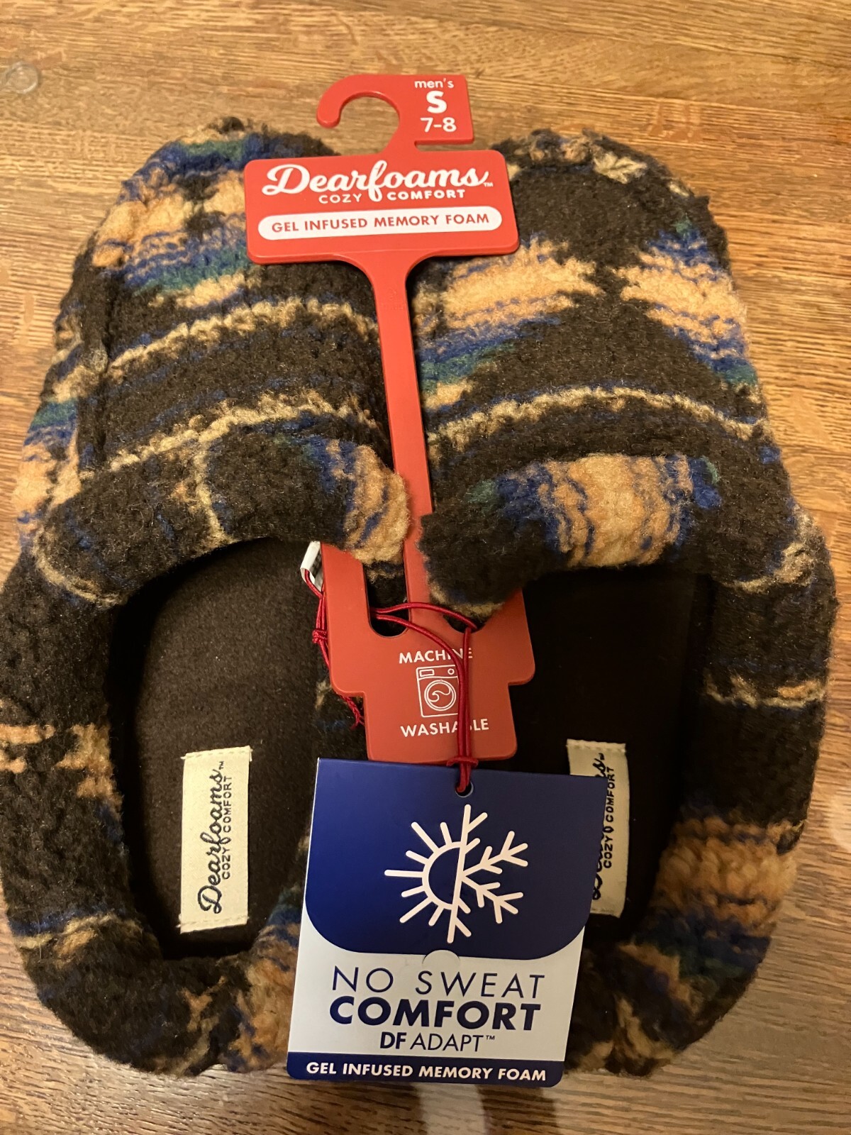 Dearfoams "Total Comfort" Ciabatta Zoccoli Uomo Berbero Polsino - Foto 3