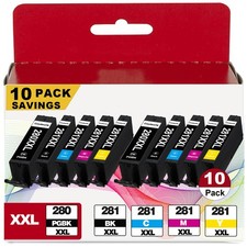 PGI-280 XXL/CLI-281 XXL Ink Cartridges Replacement for Canon 280XXL 281XXL fo...