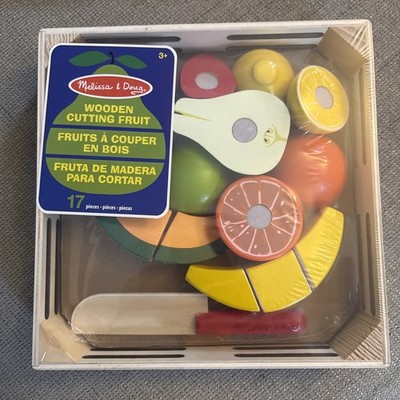 Melissa & Doug Cutting Food - Play Food Set With 17 Hand-Painted Wooden Pieces