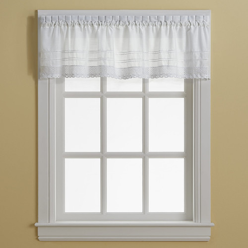 & You Crochet Sheer Window Valance Kitchen Curtain for Windows, Living Room, ...