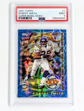 2001 Topps Super Bowl XXXV #7 Robert Smith PSA 9 Minnesota Vikings 'Galactic'