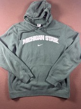 Michigan State Spartans Hoodie Mens Large Green NCAA Football Nike Sweatshirt