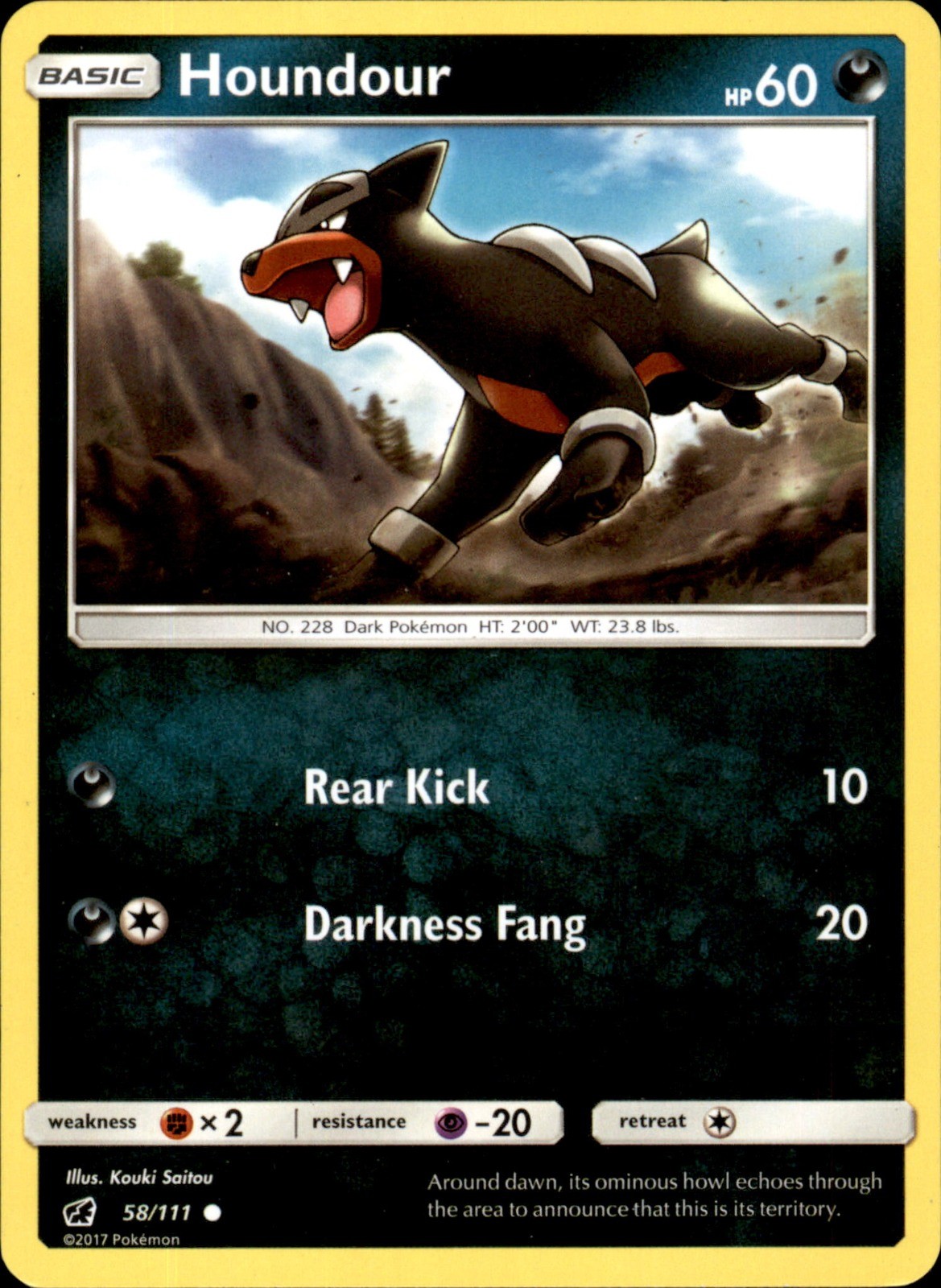 Houndour 58/111 - Pokemon SM - Crimson Invasion - LP