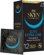 SKYN Elite Extra Lube, Ultra-Thin, Lubricated Latex-Free Condoms, Ultra-Silky Lu