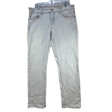 Anthropologie Pilcro Slim Boyfriend White Denim Jeans Womens Size 31 Whiskered