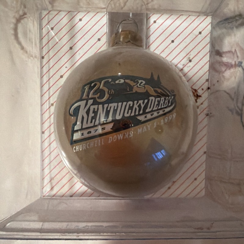 Ornaments Unlimited Kentucky Derby 125 Classic Glass Hand Painted Ornament 1999