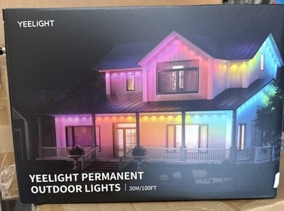 YEELIGHT Smart Outdoor Permanent String Light, 100 Ft, 20+ Lighting Effect, RGB 