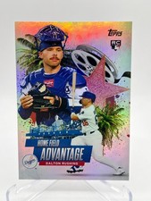 2025 TOPPS UPDATE DALTON RUSHING RC HOME FIELD ADVANTAGE SP NO. HA-48 DODGERS