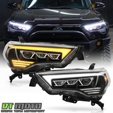 For 2014-2020 Toyota 4Runner Black LED Switchback Projector Headlights Headlamps