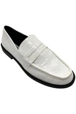 Steve Madden Women's Goodman Slip-On Penny Loafers White