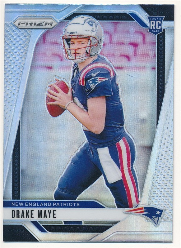 DRAKE MAYE 2024 PANINI PRIZM #329 RC ROOKIE SILVER PRIZMS PATRIOTS MINT SP
