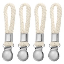 4 Metal Kitchen Clips Bathroom, Beige, Pack of 4