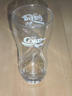 RARITÄT Coca Cola Glas 0,3 L Mac Donald Glas klar weiße Schrift Coca Cola Light