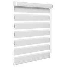 CUSTOM Made Dual Layer Zebra Roller Shades Window Treatment Corded Window Blinds