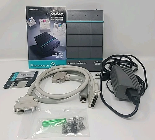 Vintage Pinnacle Micro Tahoe 230MB External SCSI Optical Disk Drive Rare 💎 