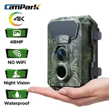 Campark Trail Camera 48MP 4K Wildlife Game IR Night Vision No glow Hunting Cam