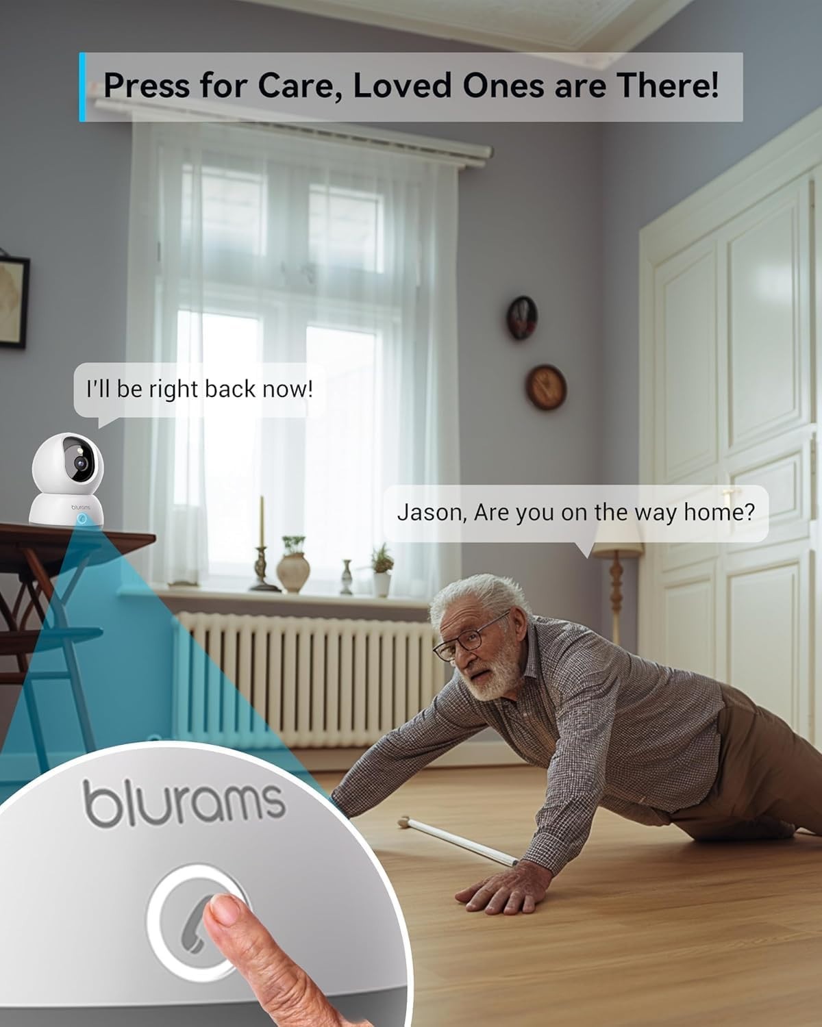 Blurams 2K Videocamera Interno 360°: Sicurezza Semplice ed Efficace - 3