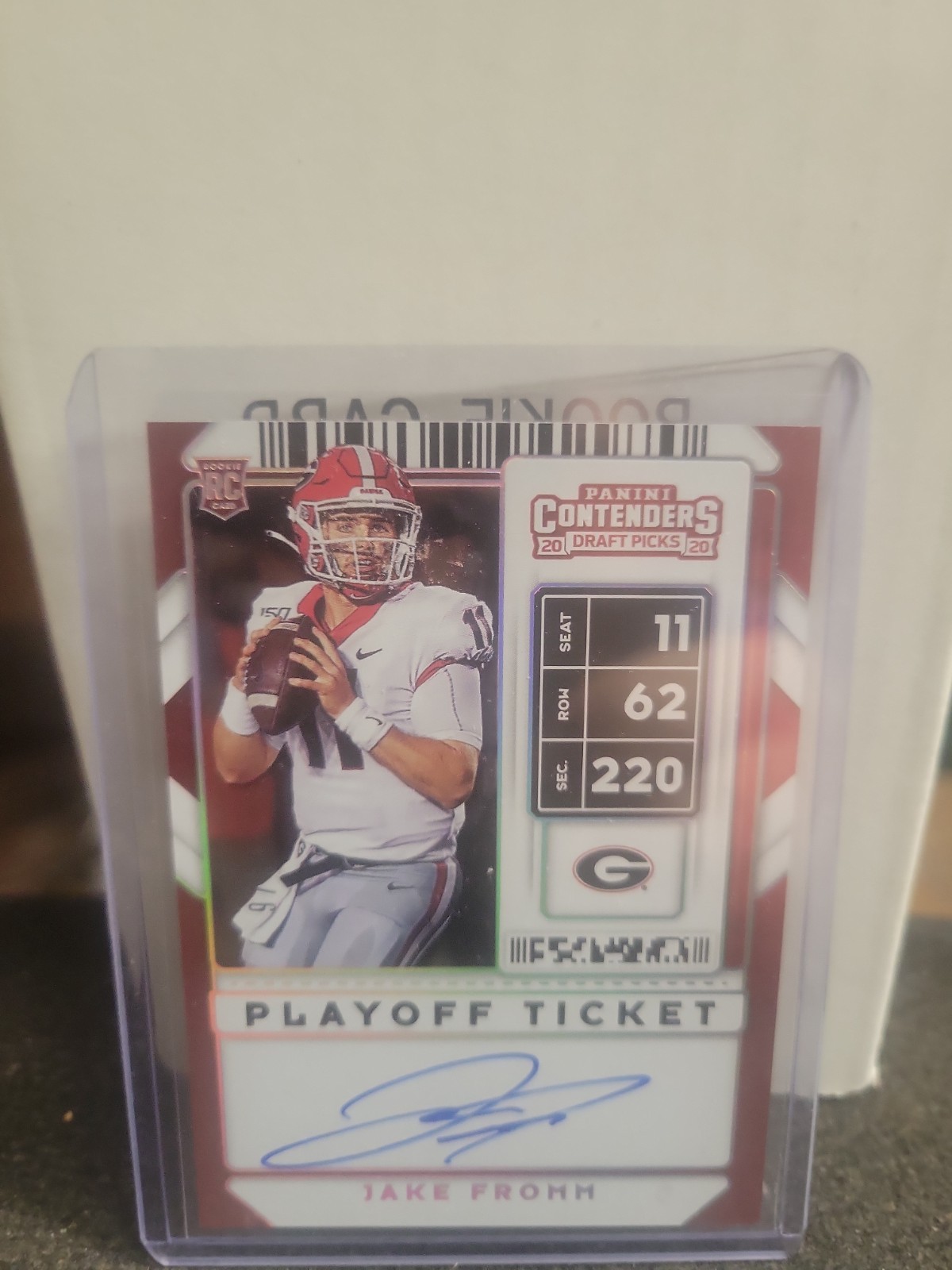 Jake Fromm Panini Obsidian Draft Picks Jersey Autographs #11 Base