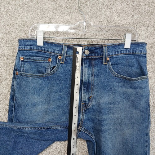 Pantalones de mezclilla Levis 512 para hombre 34x29 azul ajustados elásticos cónicos lavado medio - Imagen 7 de 13