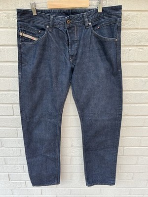 Diesel Jeans Belther Herren Blau Slim Tapered Zip Fly Wash 0088Z W34 L32