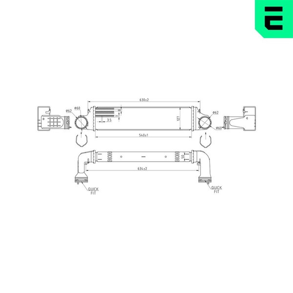 LadeluftküHler ERA 672076 FüR BMW 3Er E46 Touring X3 E83 Compact 318 320 330-image