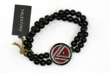 Watch VALENTINO Beaded Bracelet Black Jewelry Red Dial Brill Promo Lady