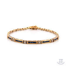 Sapphire and Diamond Bracelet in 9K Gold
