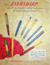 Original 1947 Vintage Pens Ad: Eversharp perfect writing Instrument #Collectives
