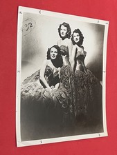 c1950 MACK TRIPLETS GIRLS MUSIC GROUP 8x10 PHOTO ! TED MACK RADIO SHOW VINTAGE !