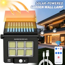 9900000lm LED Solar Street Wall Lights Security Flood Lamp Motion Sensor Outdoor