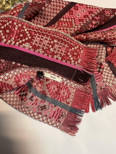 Women Kenzo Scarf Red Wool One size