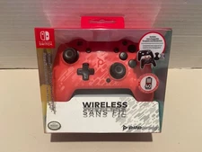 Nintendo Switch Faceoff Wireless Deluxe Card Controller PBP Gaming Lighter Red