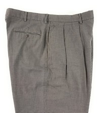 Vintage Polo Ralph Lauren Pleated Pants Houndstooth Cotton Trouser Sz 36x33 Y2K