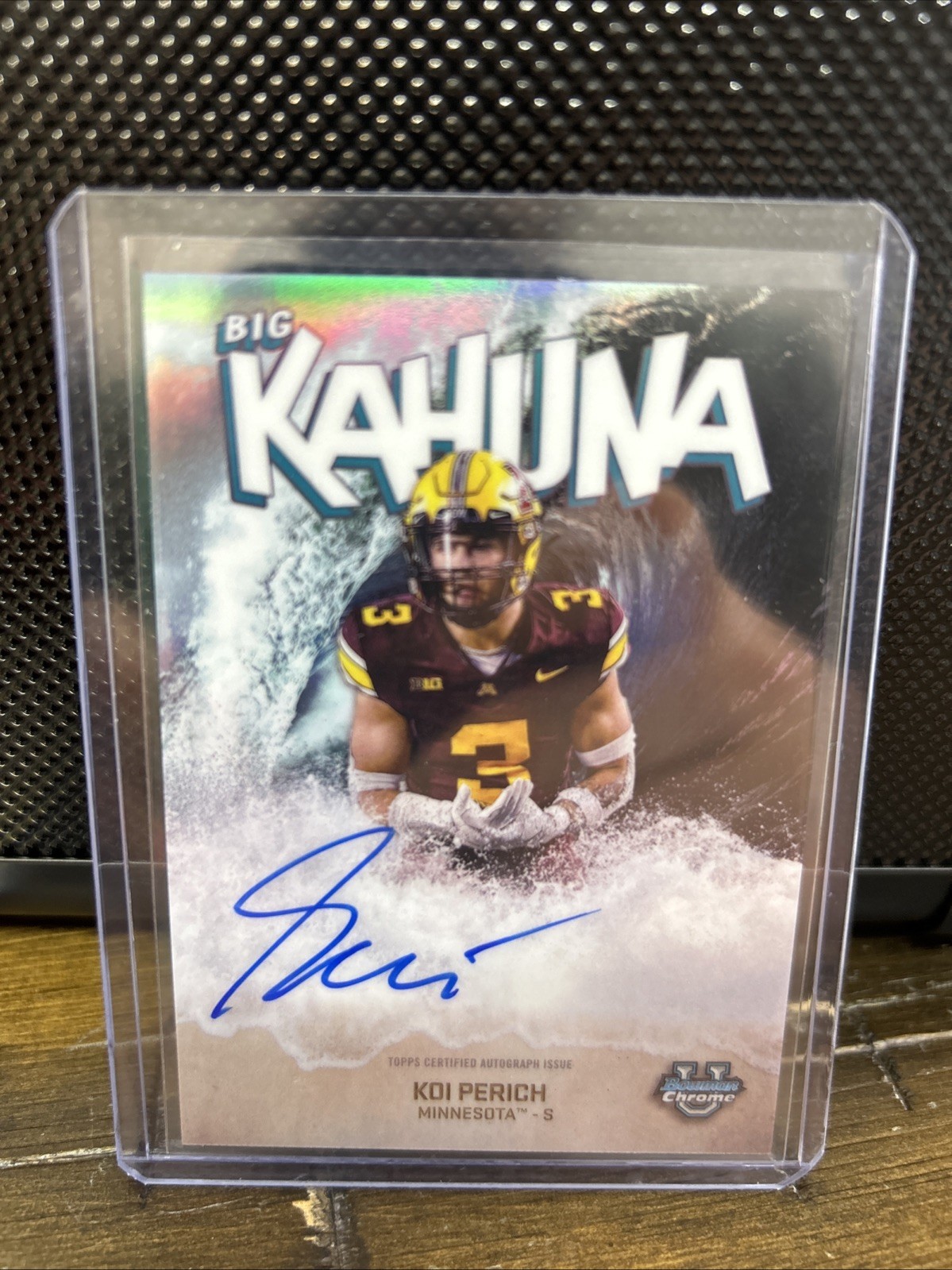 Koi Perich Big Kahuna Auto 2025 Bowman U Chrome Football BK-KP