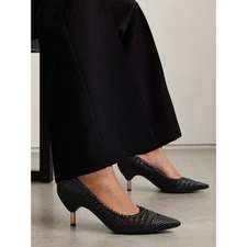 Gabriela Hearst Andres Woven Pumps in Black 36.5